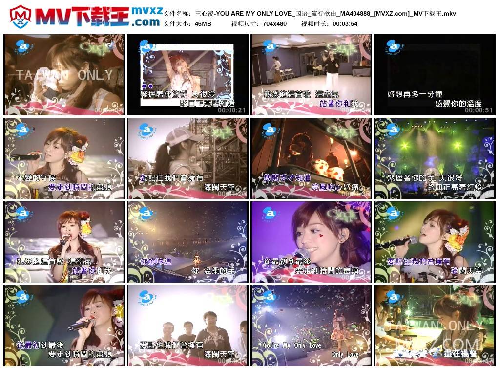 王心凌-YOU ARE MY ONLY LOVE_国语_流行歌曲_MA404888